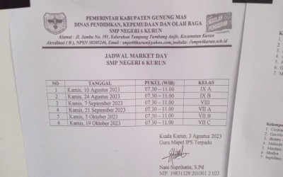 Jadwal Market Day